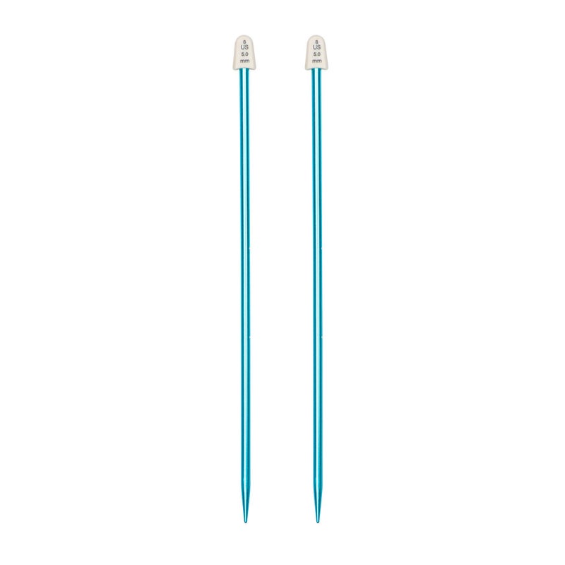 Susan Bates 10-Inch Silvalume Single Point Knitting Needle, 5mm, Turquoise - Image 3